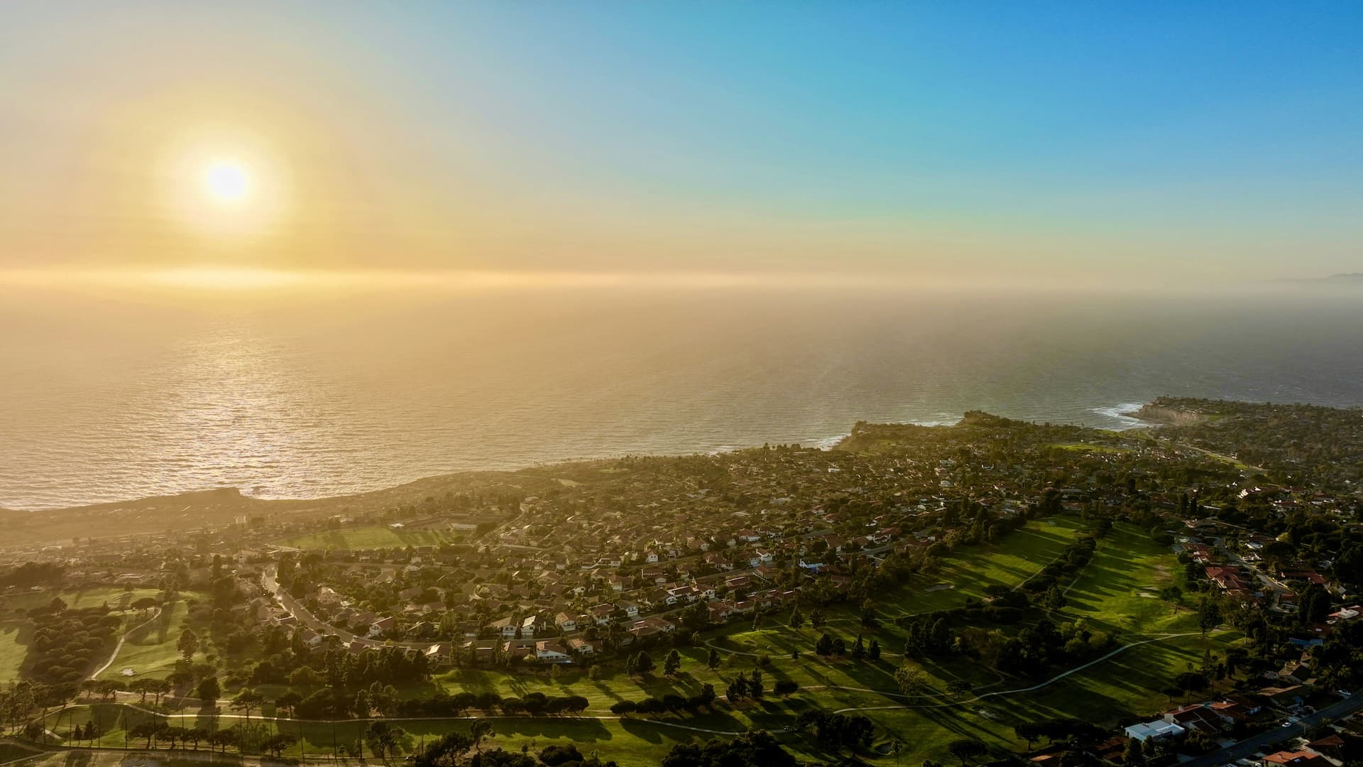 A hillside residential view on the Palos Verdes Peninsula